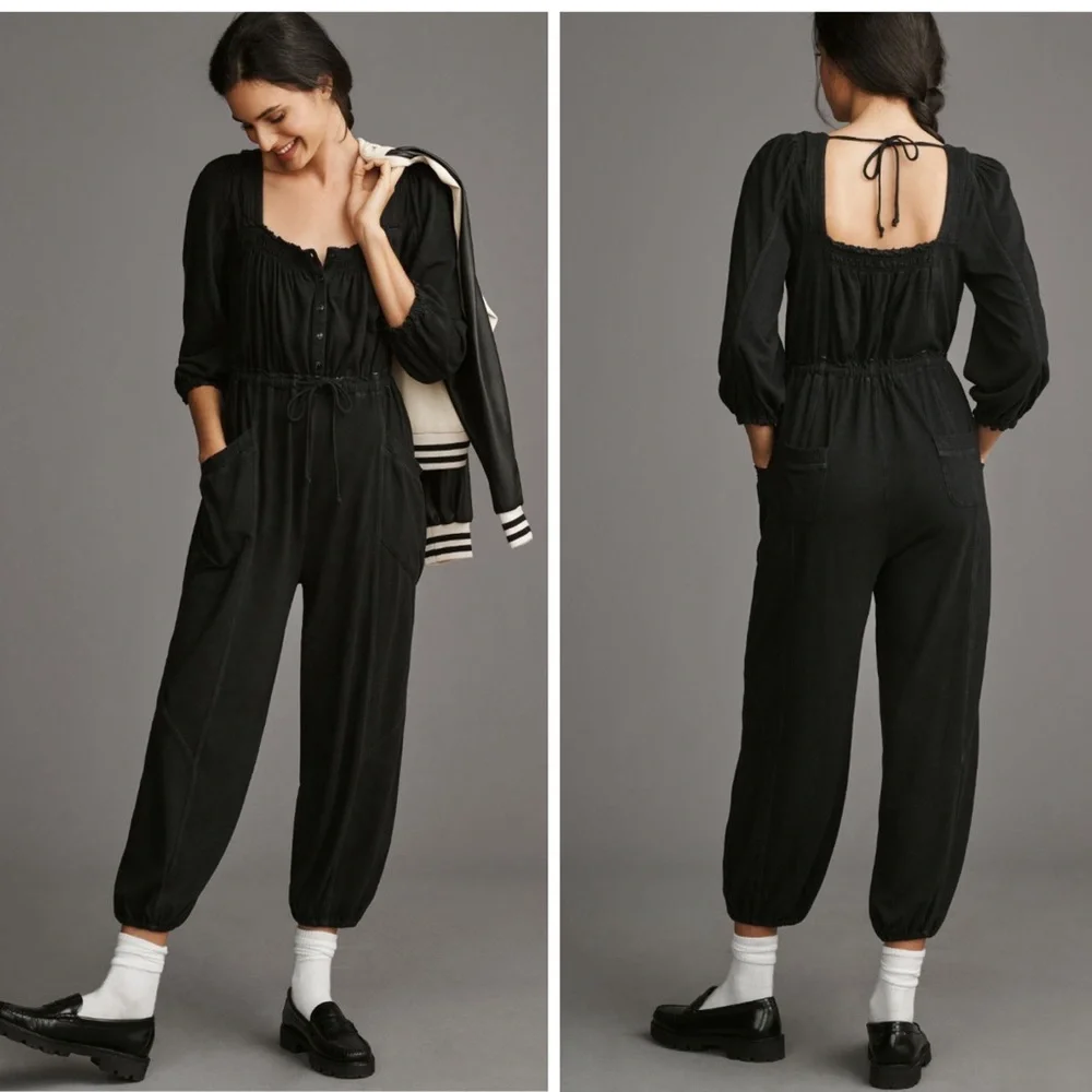 Anthropologie Daily Practice Long Sleeve Mayotte Jumpsuit Medium NEW Tags - Picture 1 of 2